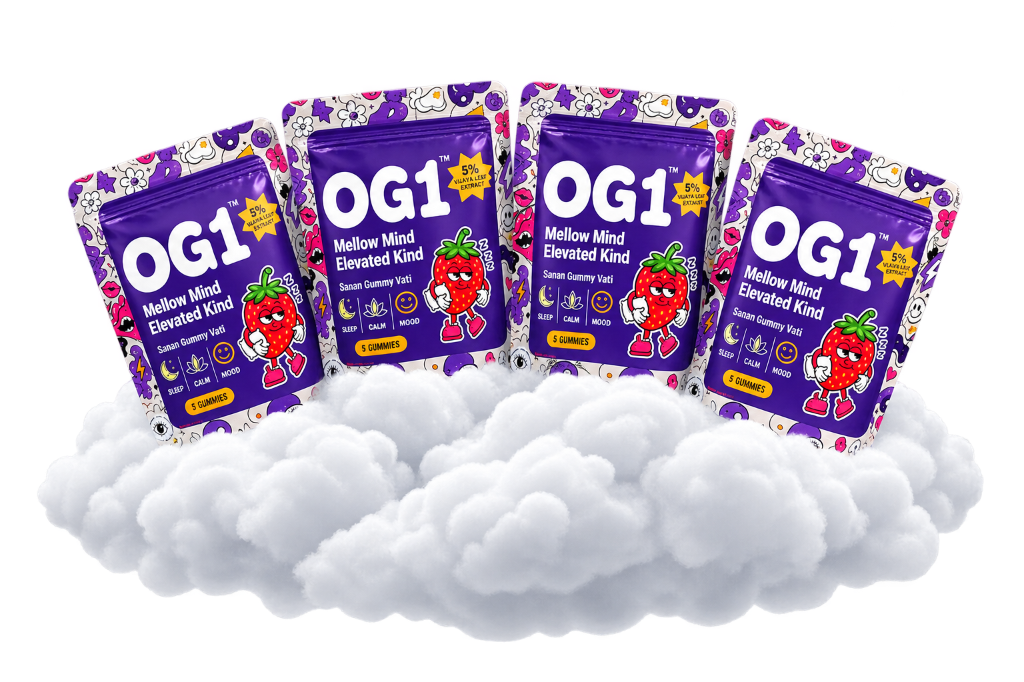 OG1 Cannaies Gummies Packaging in Clouds